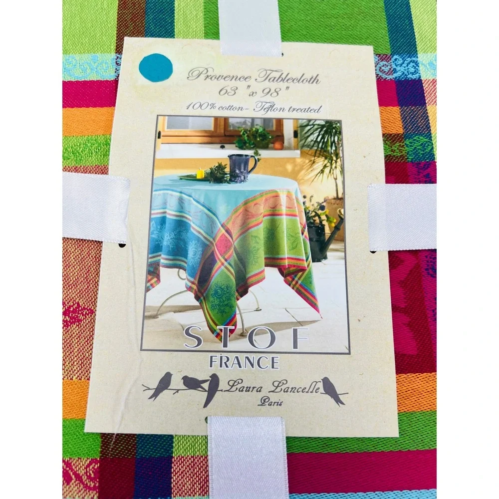 Stof‎ France Provence Tablecloth Napkins Set Laura Lancelle Paris Cotton 63x98